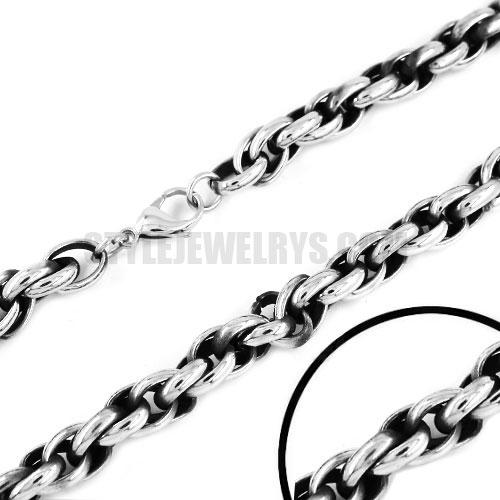 Stainless Steel Jewelry Chain 61.5cm Length Chain Necklace W/Lobster Thickness 11mm ch360302 - Click Image to Close